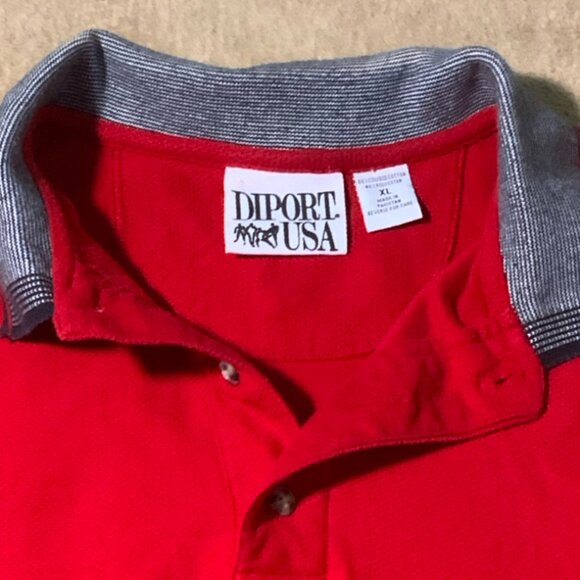 Diport USA Mens Size XL Red Polo Shirt Short Sleeve Belterra Embroidered (E) - Picture 3 of 10